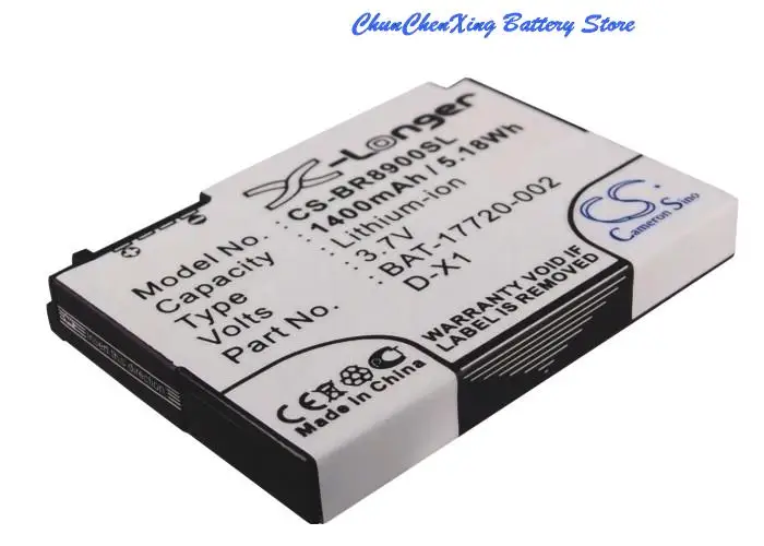 OrangeYu  1400mAh Battery BAT-17720-002,D-X1 for BlackBerry 8900 Curve,9500 Thunder 9550 Storm2,RCC51UW,Tour 9630