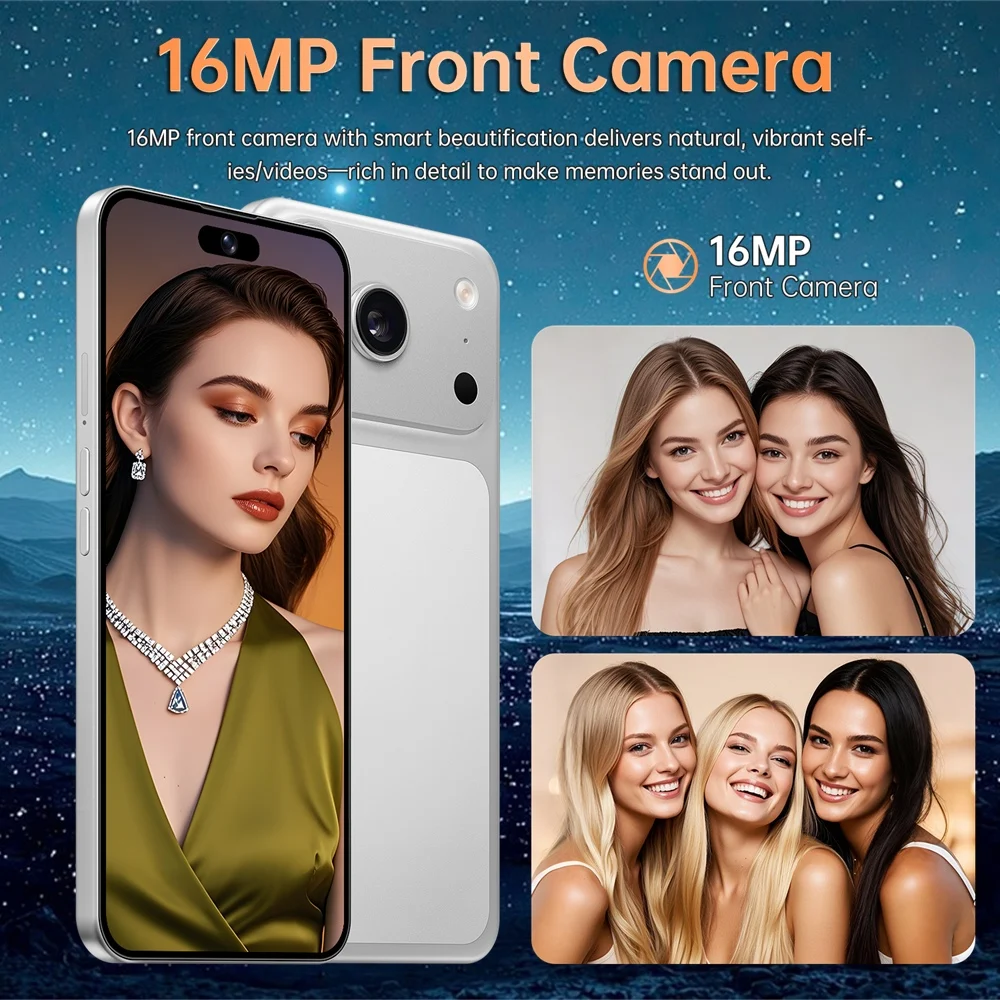 Fotografia 5: K-Touch 15T Pro Android 15 Celulares 7800mAh 7.3 polegadas Smartphone Original com Reconhecimento Facial 5G Dual Chip Versão Global 22GB+2TB