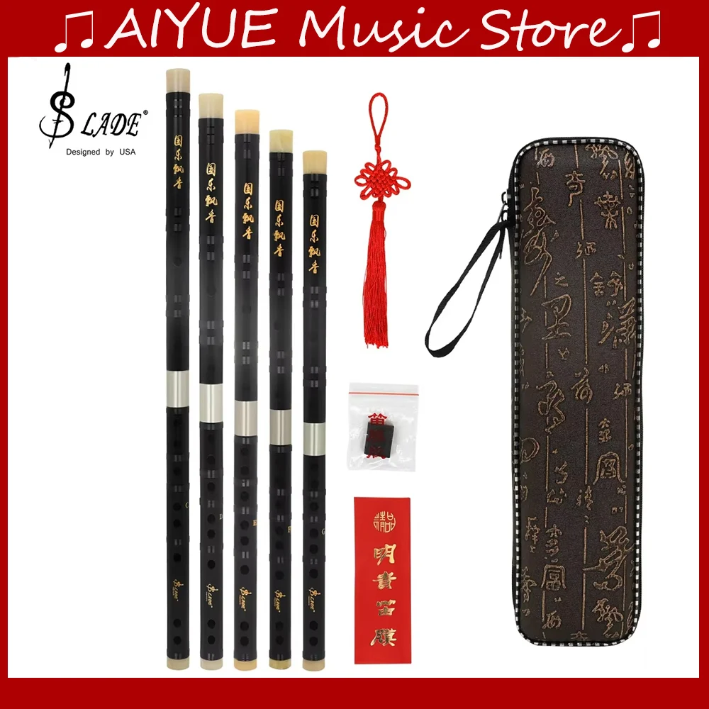 SLADE الخيزران الناي C D E F G مفتاح التقاليد المهنية الماهوجني القديم رائعة اليدوية الناي العصور القديمة آلات النفخ الخشبية