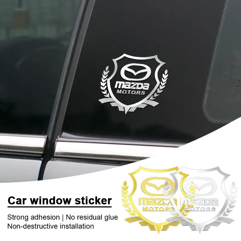 

3D Metal Car Wheat Ear Sticker Motorcycle Decal Side Emblem Decoration For Mazda 3 5 6 CX-3 CX-4 CX-5 CX-7 CX-9 Axela 6 RX8 7