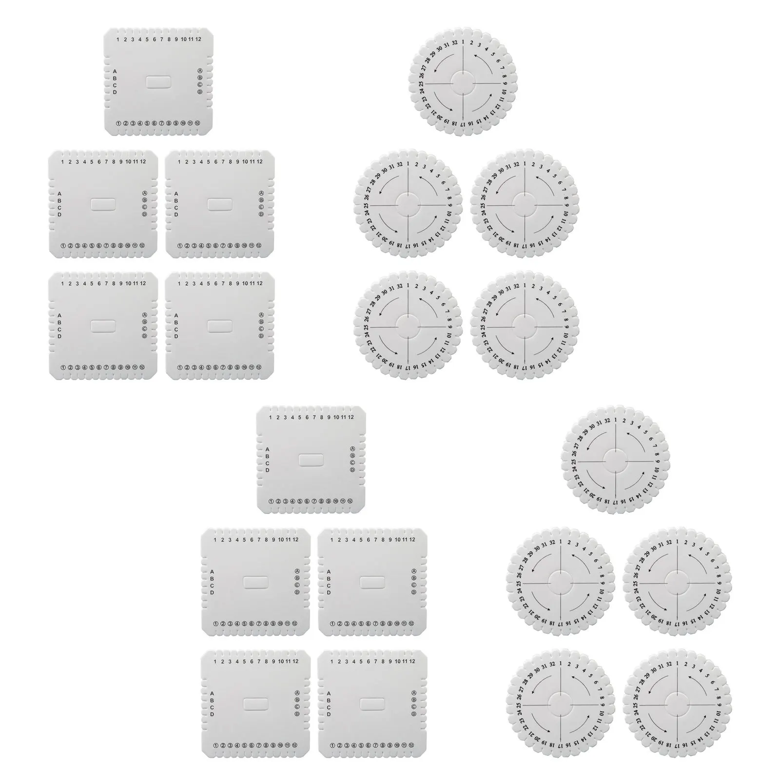 

20Pcs Round Kumihimo Disc 40 32 Numbered Slots DIY Braiding Plate for String Bracelet Making Lightweight Versatile Tool