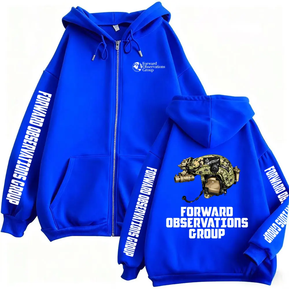 Forward Observations Group Zipper Hoodie Vintage Skelett Reißverschluss-Sweatshirt Herren Damen Mode Retro Oversized Reißverschluss-Jacke – Detail 5
