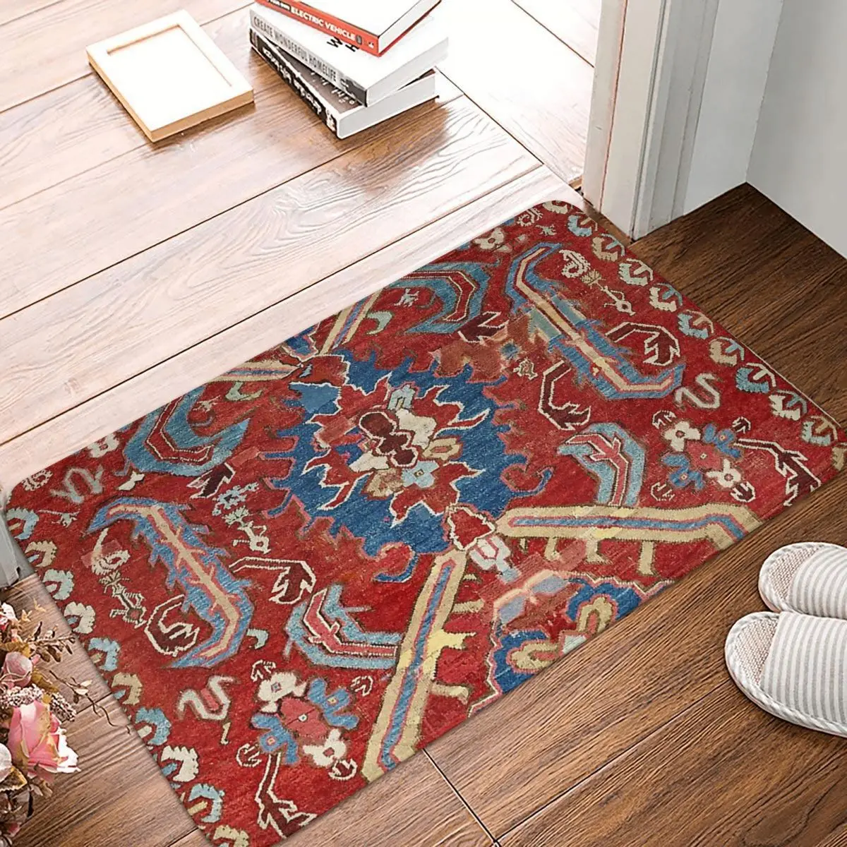 Armenian Manisa Province West Anatolian Dragon Print Kitchen Non-Slip Carpet Oriental Rug Bedroom Mat Entrance Floor Decor Rug