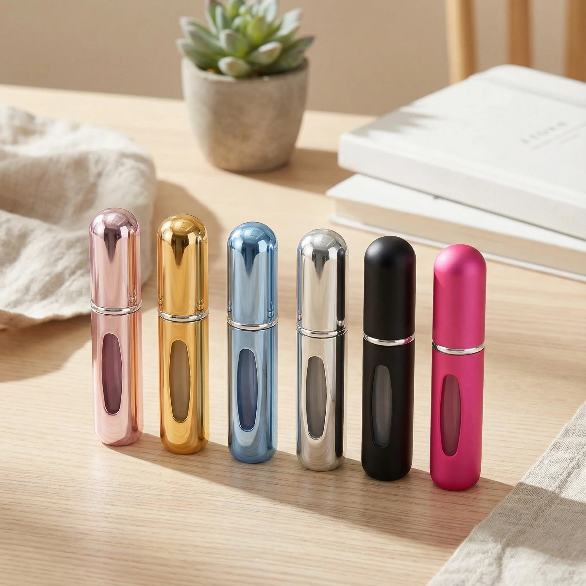 1/5 Stuks Reizen Parfumflesje Hervulbare Draagbare Mini Verstuiver Spray Refill Fles Vrouwen Pocket Dispenser Keulen Sproeier 5ml