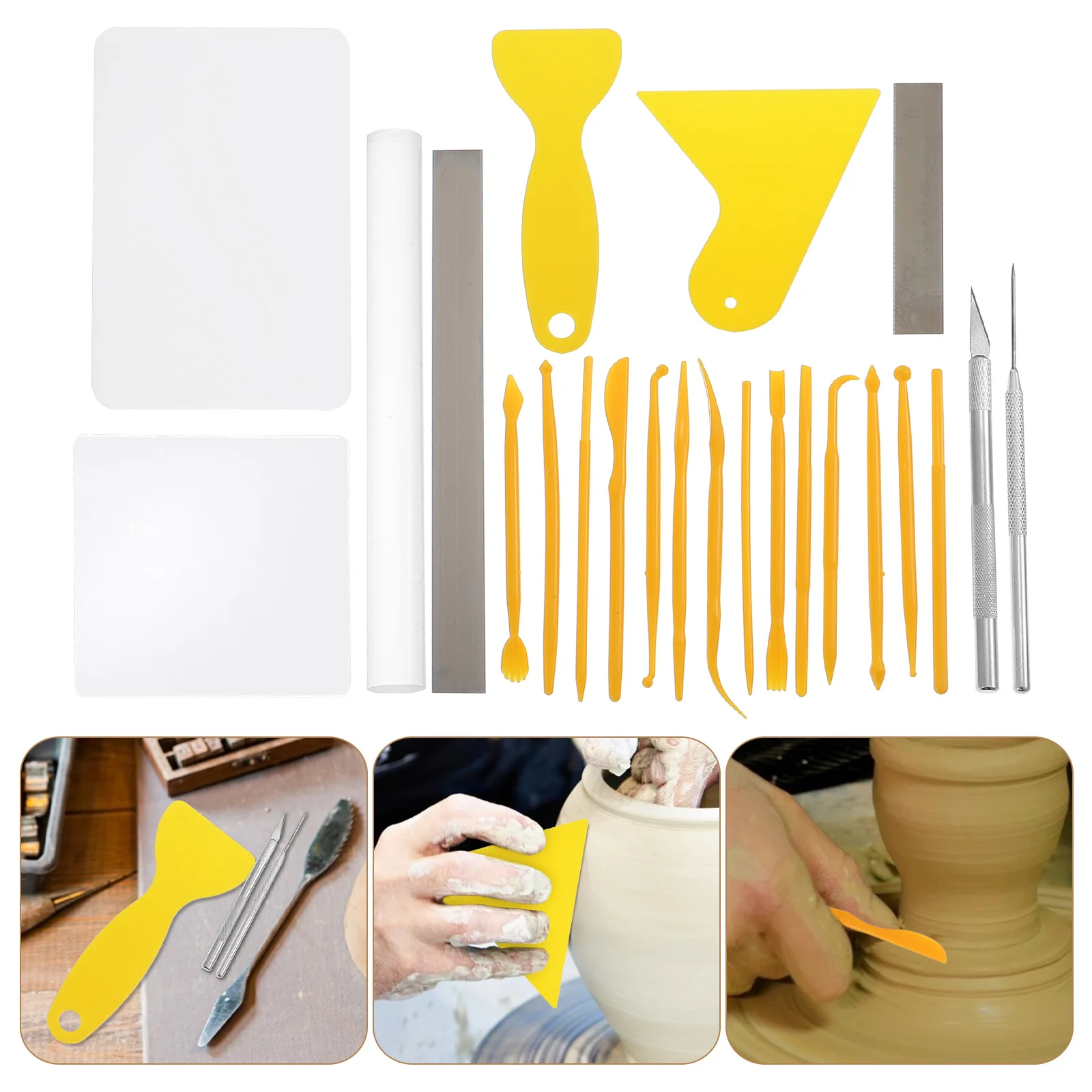 

1 set 1 Set Of Modeling Tools For Diy Sculpting Carving, Pottery Clay Sculpting Tools, Manual Pressure Plates, Kids Adults Clay