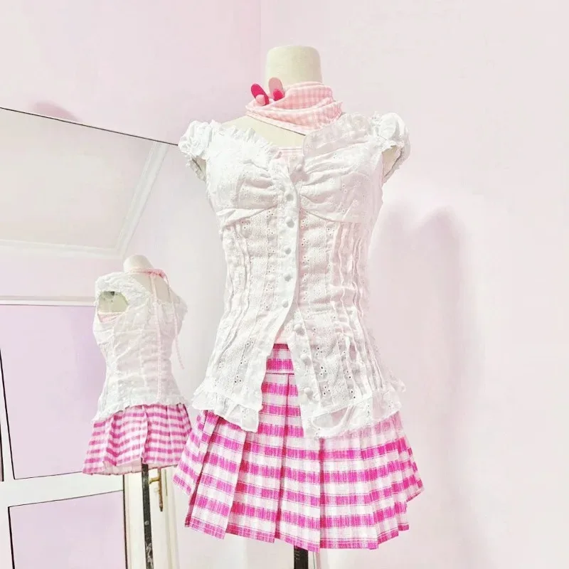 

DY20Komatsu Nana Косплей Костюм Аниме NANA Kawaii Униформа Полный комплект для девочек Розовая юбка Повседневная одежда Карнавальное праздничное платье