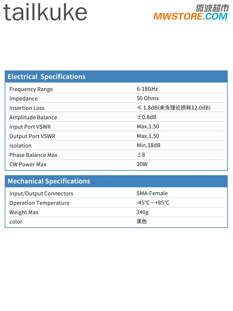 6-18G One-to-sixteen-channel SMA Female RF Microstrip Power Splitter 20W GPD-16-060180E