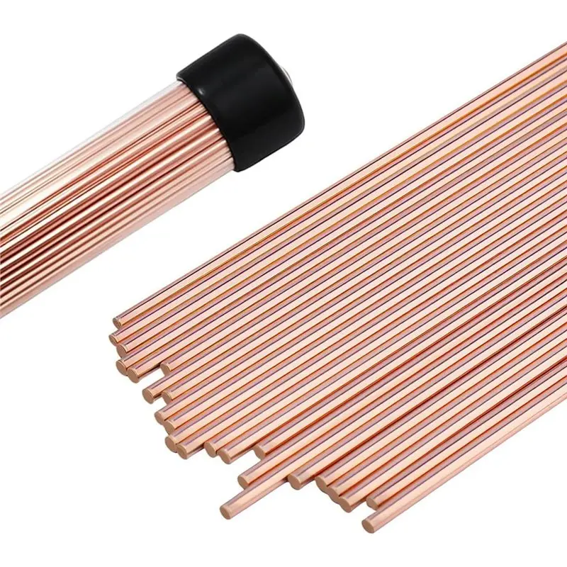 

Happy New- 40Pcs Copper Brazing Rods ,Copper Brazing Alloy Self-Fusing Welding Rod For Air Conditioners, Cold Storage Facilities