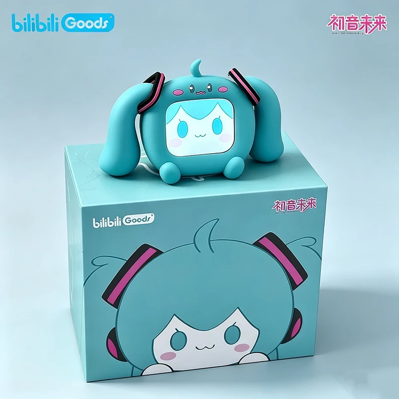 Ecouteurs-tws-hatsune-miku-cube-face-avec-ecran-tactile-lcd-boite-cadeau-affichage-interactif-bluetooth-ecouteurs-portables-cadeau