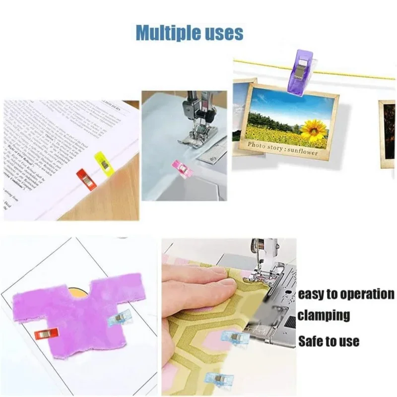 20/40 Stück Näh-Positionierclips, Mehrzweck-Farbige Kleiderfixierclips, Stickerei-Patchwork-Clips, Foto-Clips, Verschlussclips – Detail 9
