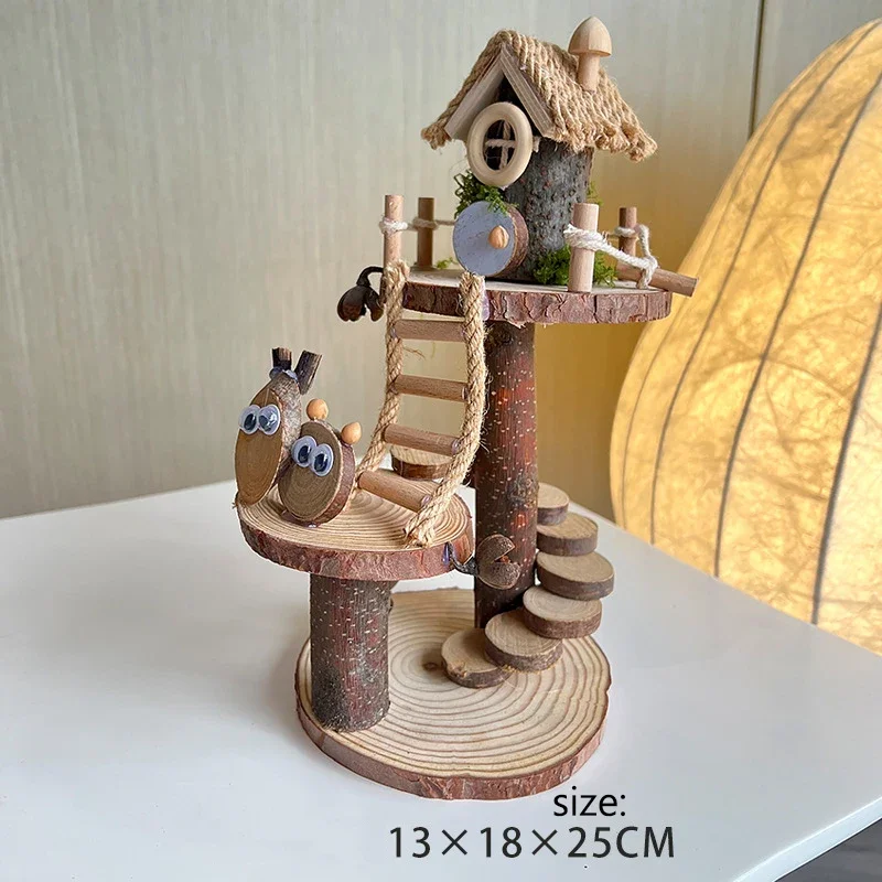 Legno fai da te casa sull'albero materiale bambini Puzzle creativo Building Block giocattoli bambini 3D assemblaggio in legno giocattoli decorazione della scrivania di casa