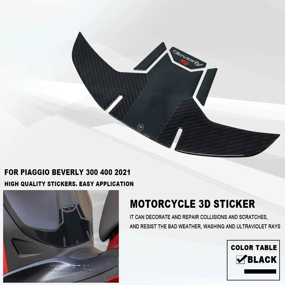 For piaggio beverly 300 400 2021 Pedal sticker 3D Anti slip resin-coated sticker