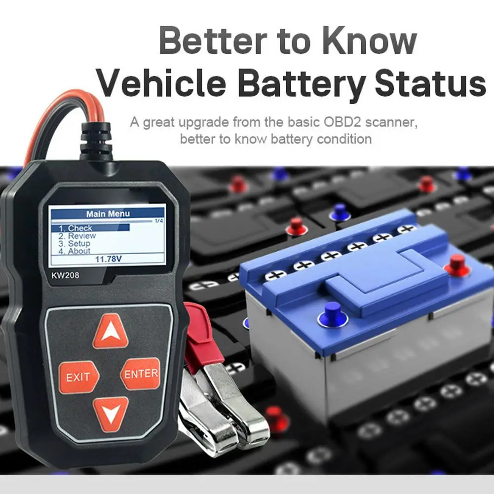 

KW208 12V Car Motorcycle Battery Tester CCA100-2000 Professional Battery System Analyzer Automotive Alternator Analyzer
