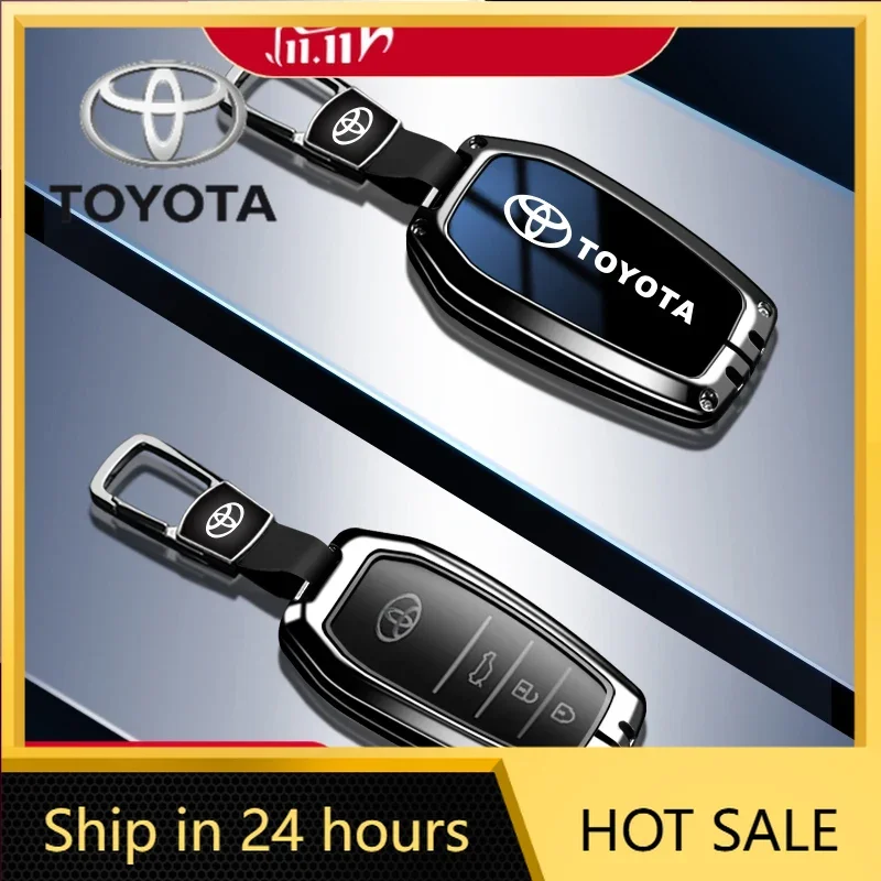 

Car Stickers Fot Toyota 2026 New Hub Caps Alloy Car Key Case Cover Bag For Toyota Land Cruiser 200 Prado Crown TLK 200 Yaris Cro