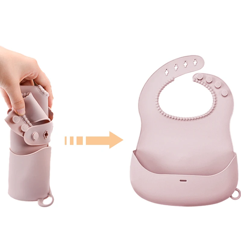 Baby Bib Adjustable Waterproof Bibs Babies Soft Edible Silicone Newborn Saliva Dripping Towel Drooling Children Scarf BPA Free