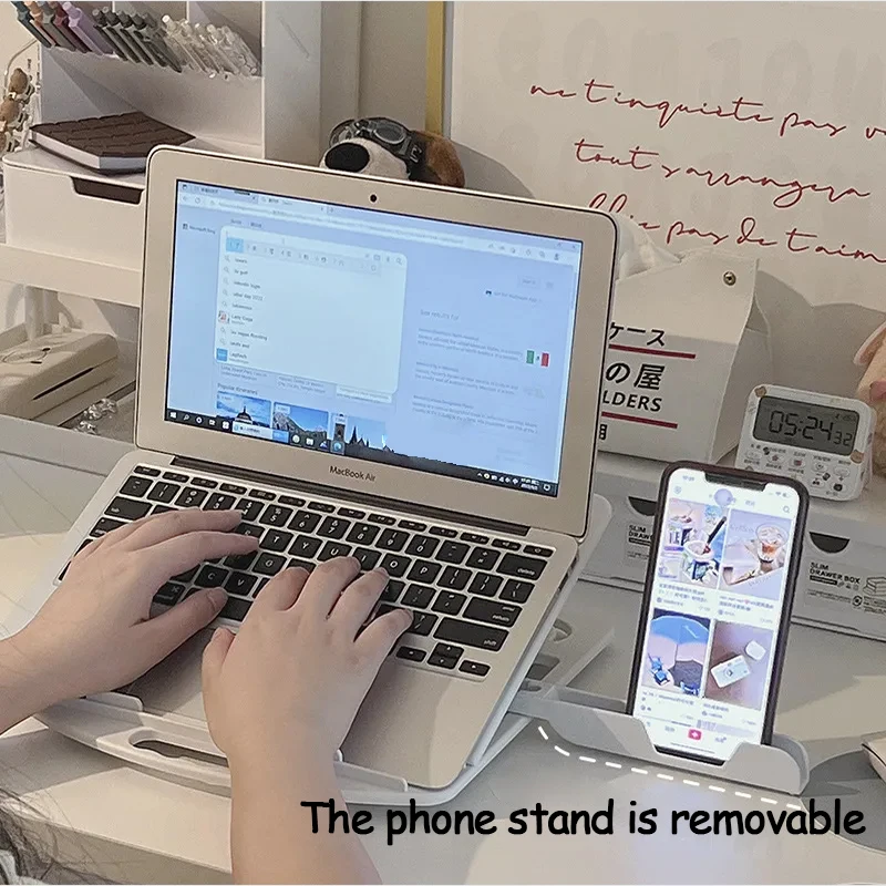 Tablet PC bracket cooling desktop 360° rotating bracket increase bracket folding lift portable multi-gear adjustment