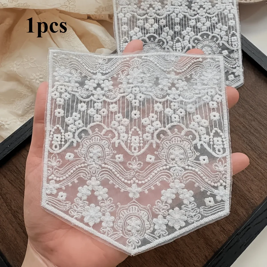 1Pc Lace Embroidery Pocket Patch Suitable for Clothing Denim Pocket Decoration DIY Bag Sewing Crafts DIY Craft Supplies
