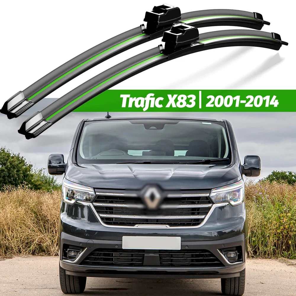 Wiper LHD Front Wiper Blades For Renault Trafic X83 2001 - 2014 Windshield Windscreen Window Car Rain Brushes 24