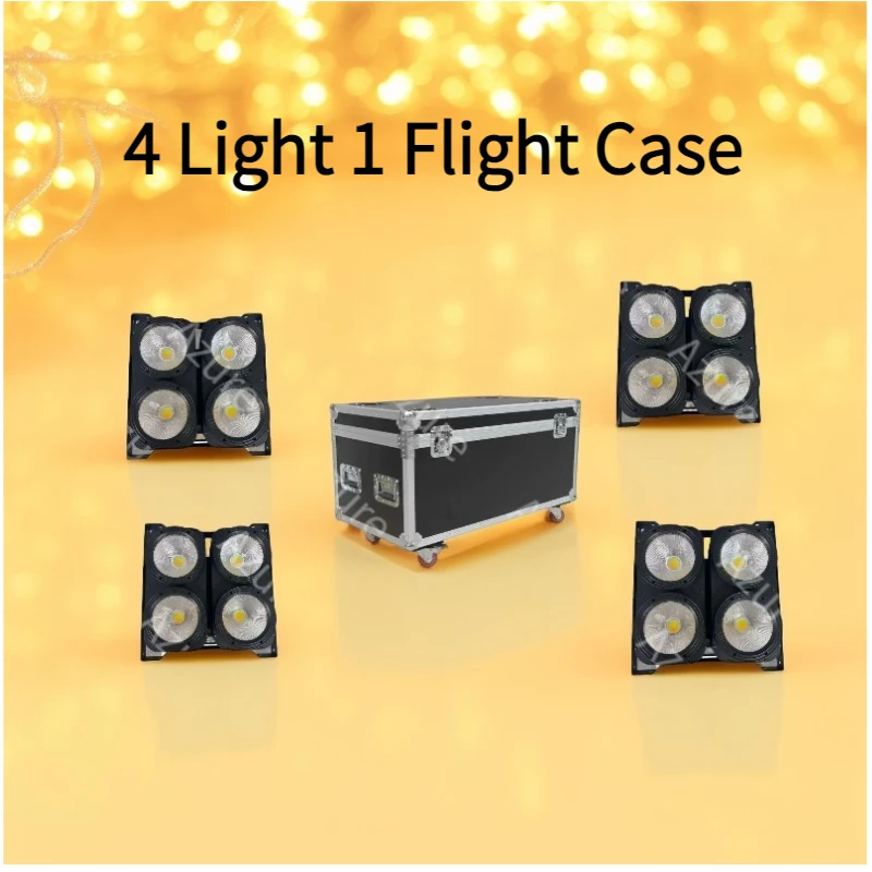 4pcs 400W 4Eyes LED COB Blinder Professional Audience Stage Lighting Effect DMX DJ Disco Bar Club Party Wedding Birthday Lights