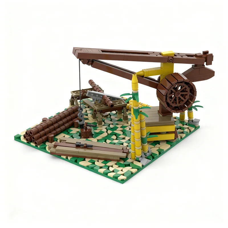 ตัวต่อ MOC 967 ชิ้น ชุดค่ายไม้แห่งยุคอาณาจักร รุ่นเอเชียตะวันออก ของเล่นตัวต่อ ชุดสร้างสรรค์ ไอเดียของขวัญคริสต์มาส ของเล่นเสริมพัฒนาการ