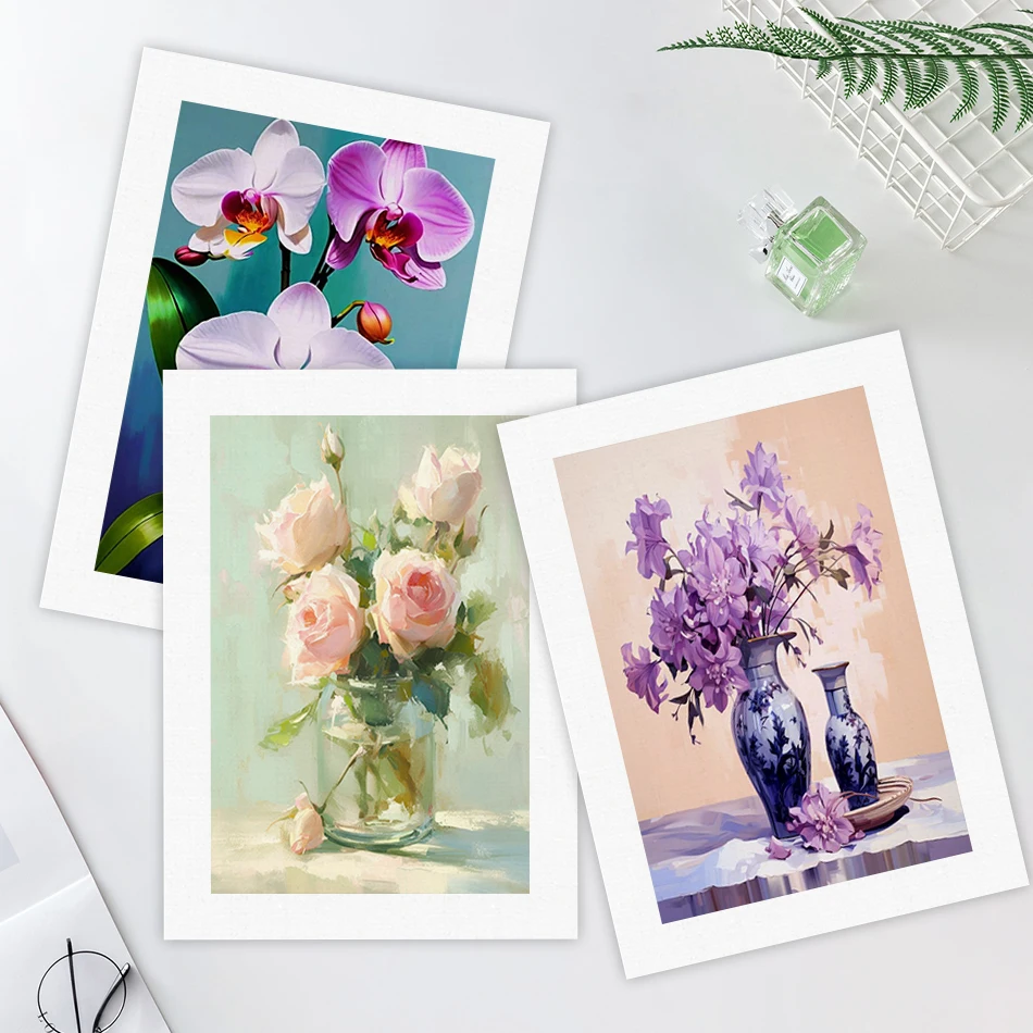 

SDOYUNO Simple Painting By Numbers For Beginner Drawing Color Markers Watercolor Handmade 20X30cm Flowers Acrylic Paints Diy Set