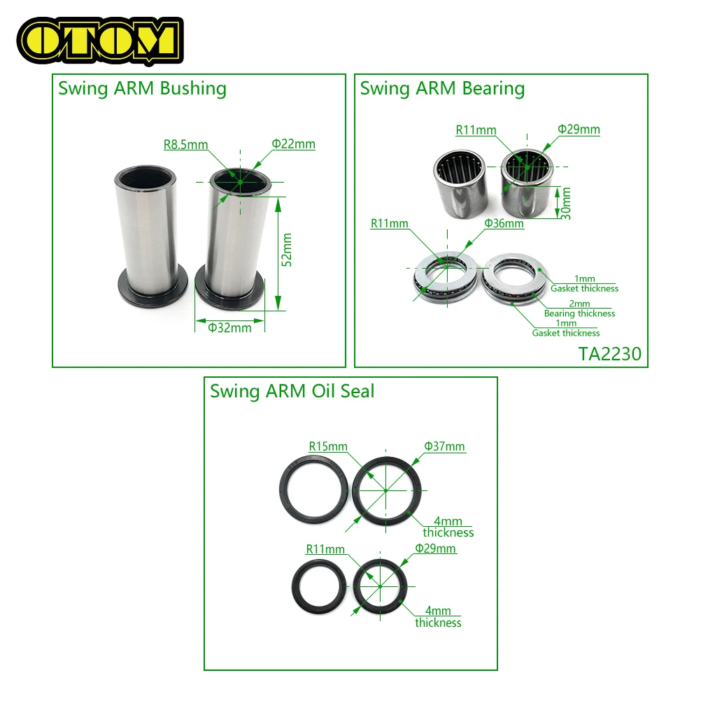 Motorcycle For SUZUKI Swing ARM Triangle Lever Linkage ARM Shock Absorber Suspension Bearing Oil Seal Bushing DRZ400 RM125 RM250