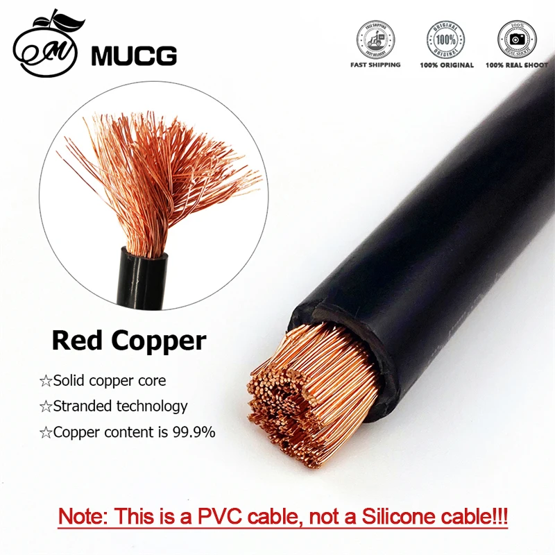 Copper wire PVC Flexible Electric cable Very Soft Strand wire Auto led Speaker Audio Power Car Wiring 1 2 4 6 8 10 AWG Black Red