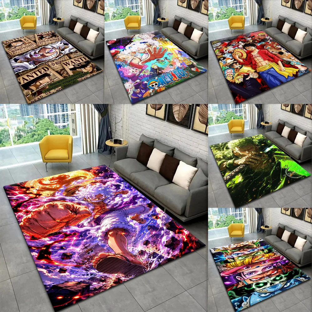 One P-Piece Cartoon Zoro 2026 Anime Movie Carpet Rug for Bedroom Living Room Decor Sofa Home Game Area Rug Non-slip Floor Mat