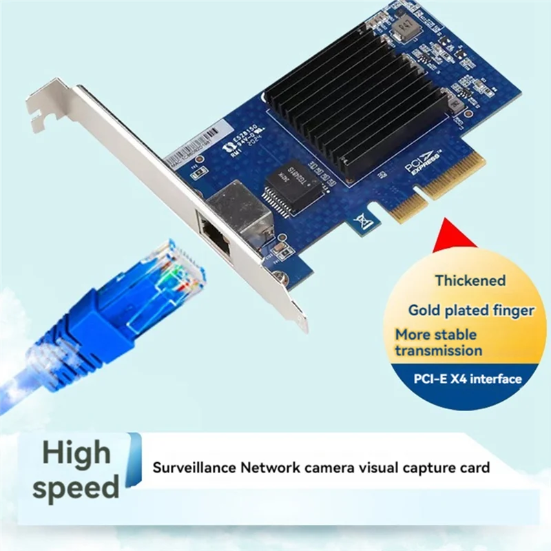 

PCI-E Network Card PCI-E X4 Single-Port 10G Gigabit Server Network Card Adapter AQC107 Ethernet NIC For Desktop-Hot Electronics