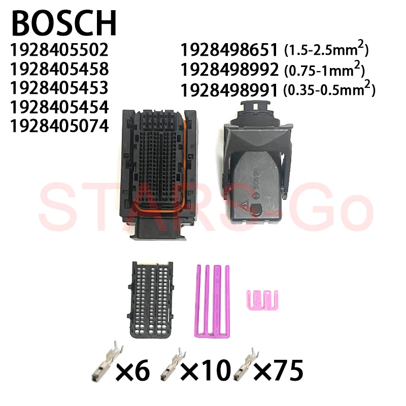 

1/10SET 1928405502 1928405458 1928405453 1928405454 1928405074 91Pin BOSCH Engine Computer Board Connector ECU Plug