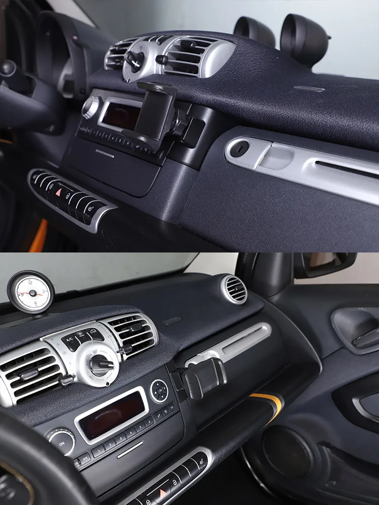 Für mercedes benz smart 2011 fortwo forfour 2011-2015 abs schwarz Autotelefon halter GPS Navigations halterung Innen zubehör – Detail 3