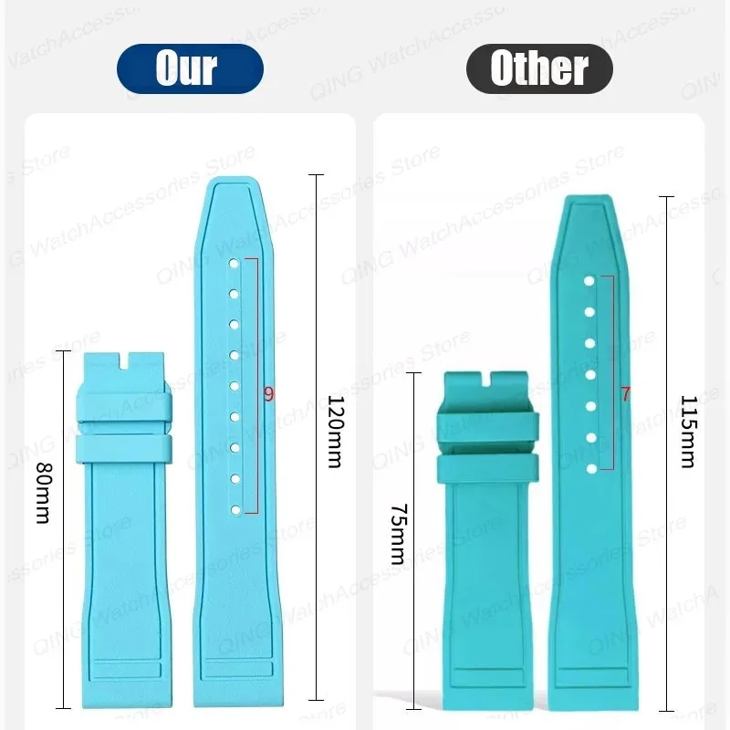 Quick Release Watch Straps for IWC PILOT Portugal PORTOFINO 20mm 21mm 22mm Premium Grade Rubber Bands Waterproof Sport Bracelets