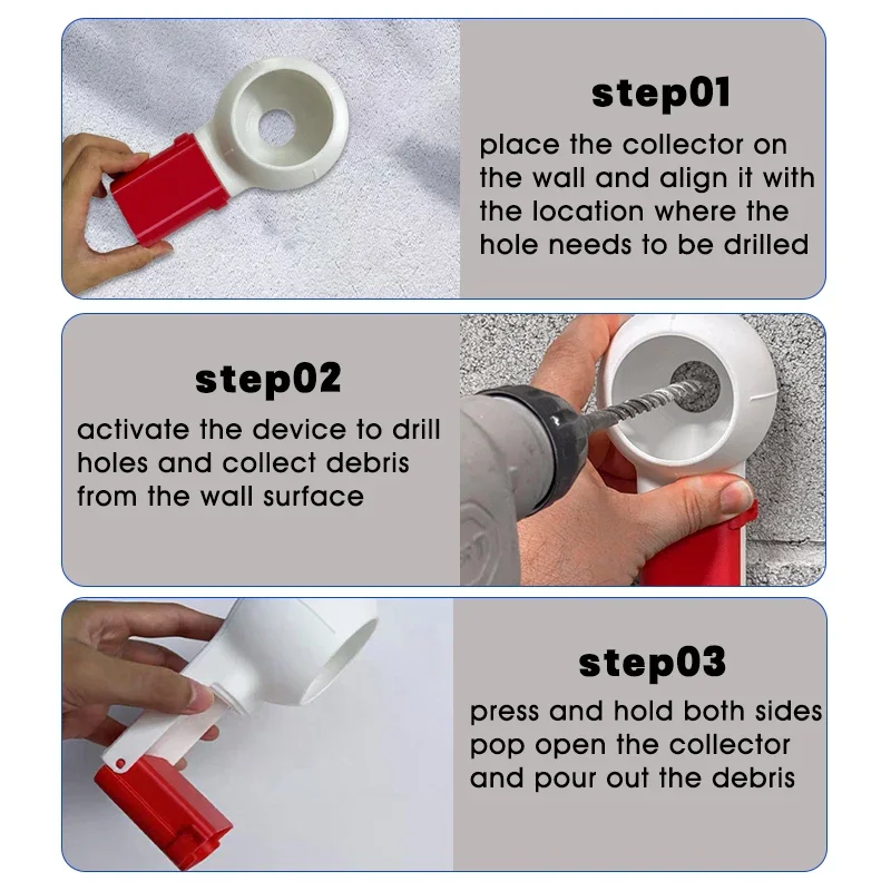 غطاء غبار الحفر الكهربائية المنزلية كفاءة عالية جدار الحفر مجمع الغبار صندوق مجمع الغبار أجهزة الحفر الغبار