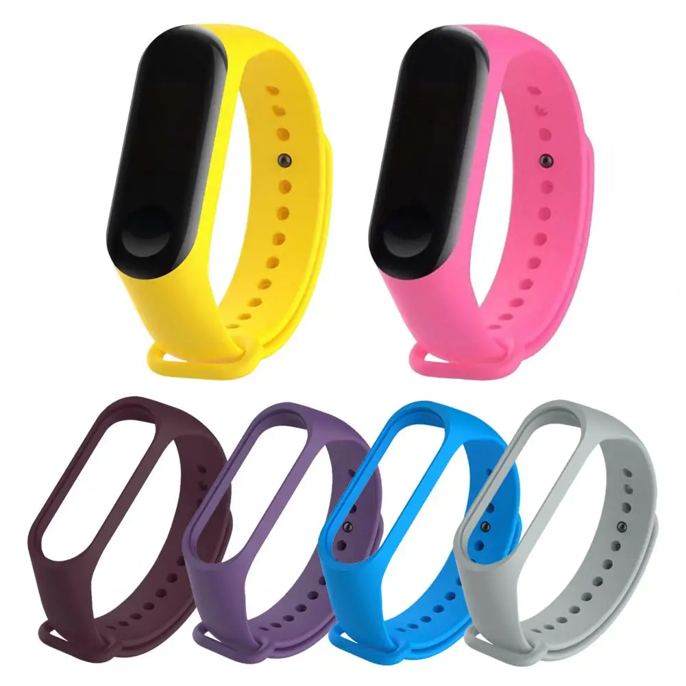 Watchband Colored Silicone Wristband Universal Replacement Strap  Stylish Silicone Watchband Smart Bracelet Belt