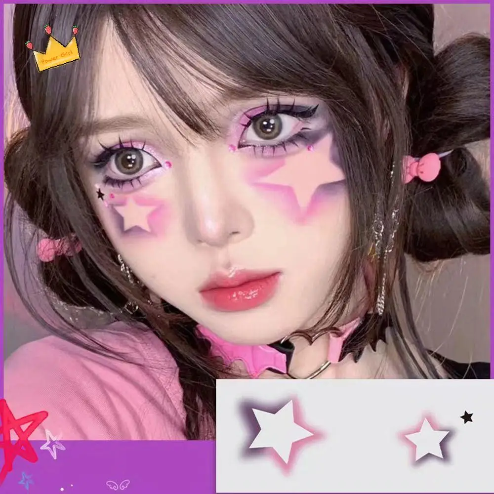 

No Irritation Face Tattoo Stickers Disposable Waterproof Blush Face Patch Environmentally Sweatproof Decorative Stickers Girl