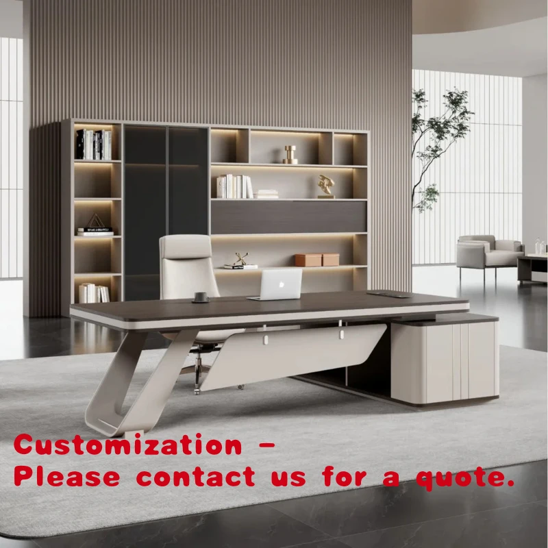 

Customize.Light Luxury Modern Simple Executive Office Desk and Chair Combination Commercial Furniture