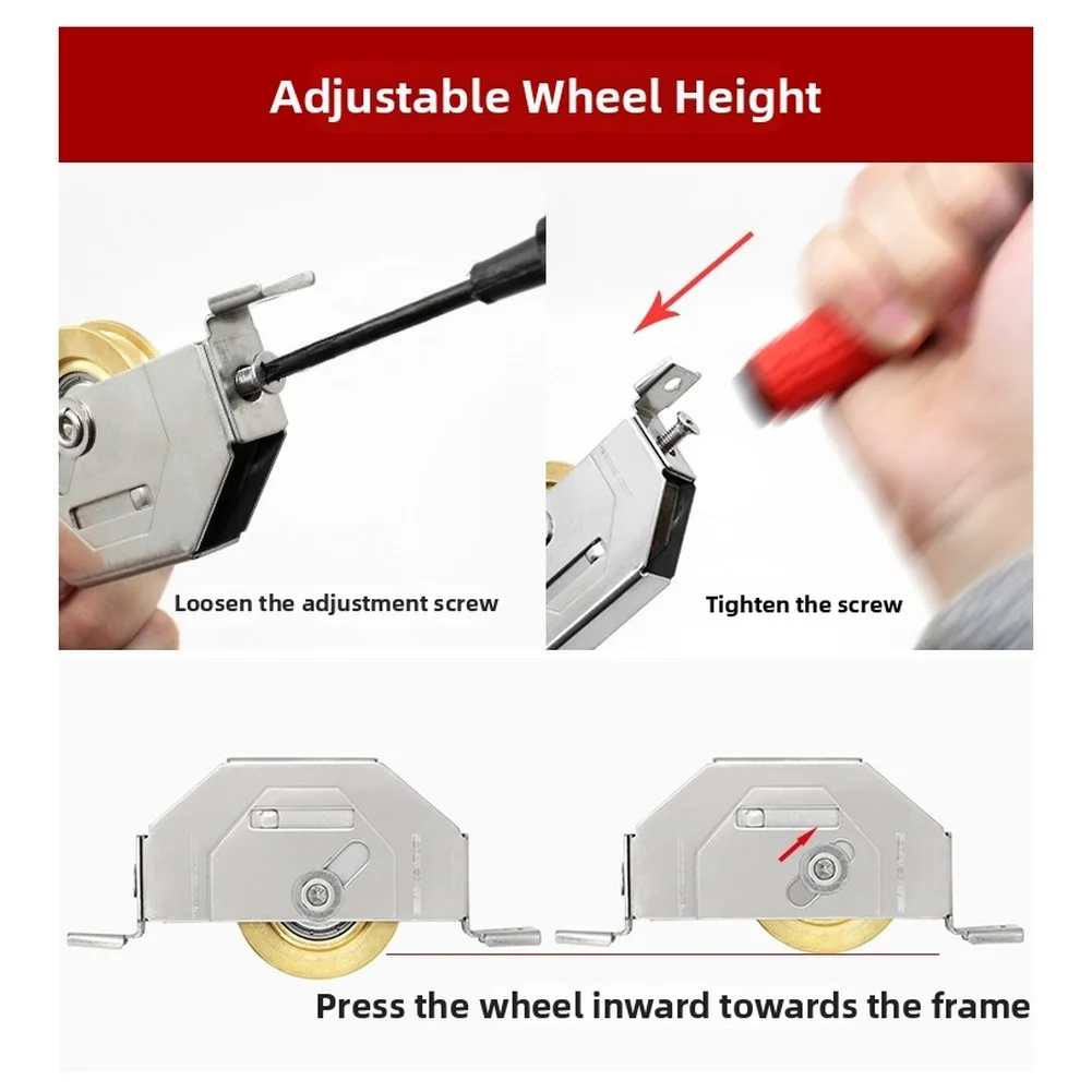 Stainless Steel Sliding Door Wheel With Copper Bearing Adjustable Height For Aluminum Window Duty Roller Hardware
