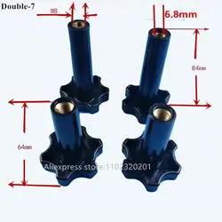 M8 Plastic Screw Nuts Black Color Spare Part Of Soft Ice Cream Machine Accessories 2 Short + 2 Long Total 4 Pieces For BQL