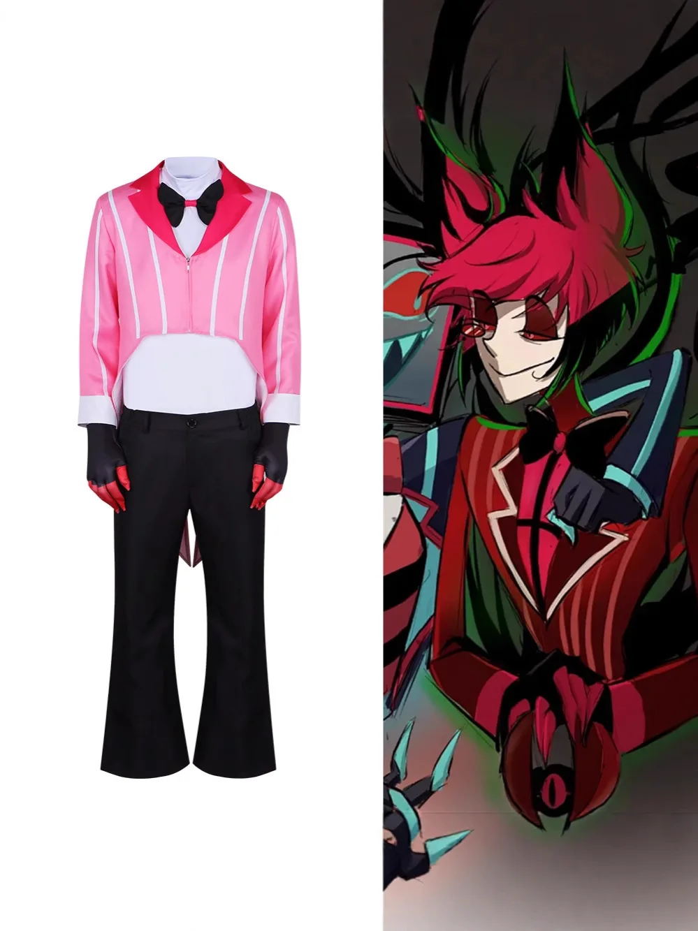 أزياء Hell Inn الموسم 2 التأثيرية فندق Hazbin 2 بث شيطان ألاستو أزياء أداء الحفلات التنكرية للمهرجانات