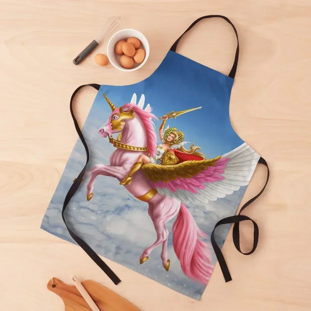 

She-Ra and Swiftwind soaring in the clouds! Apron Funny kitchen clothes Trim Cloth Kitchens For Men Apron