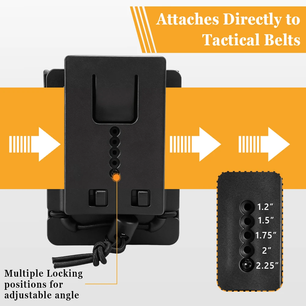 Hunting PA66 Nylon Open Top Magazine Pouch Dual MOLLE Belt Clip Adjustable Elastic Mag Holder Fit 5.56 7.62 Rifle Mag Carrier view 3