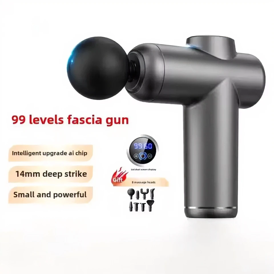 

99 Level Massage Gun Fascia Deep Muscle Electric Back Massagers For Home Gym With 8 Attachments For Back Leg Muscle Relaxing