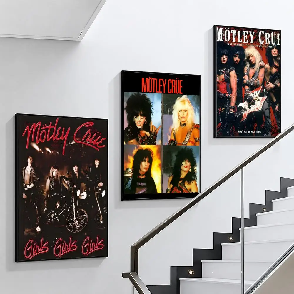 Band M-Motley C-Crue Poster HD art, waterproof, sticky wall, home decoration (living room, bedroom, bar), aesthetic