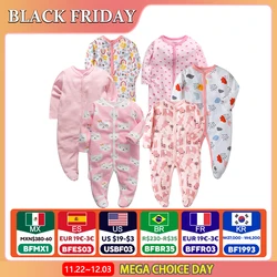 Four Seasons 0-12Months Baby Rompers Newborn Girls&Boys 100%Cotton  of Long Piece Infant Clothing Pajamas Overalls Cheap