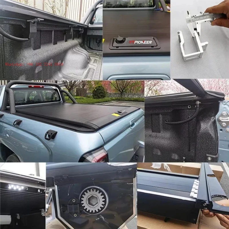 

Factory direct 4x4 Manual Retractable Aluminum Tonneau Cover for T6 T7 T8 Hard Truck Pickup Bed Cover Roll-up Waterproof Locking