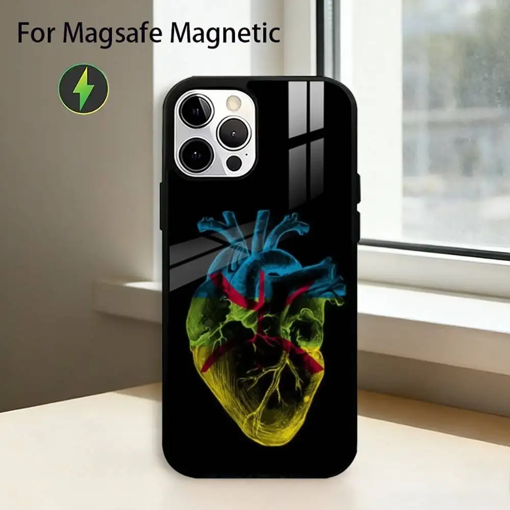 Amazigh Berber F-Flag Phone Case For iPhone17,16,15,14,13,12,11 Plus,Pro Magnetic with Magsafe Wireless Charging