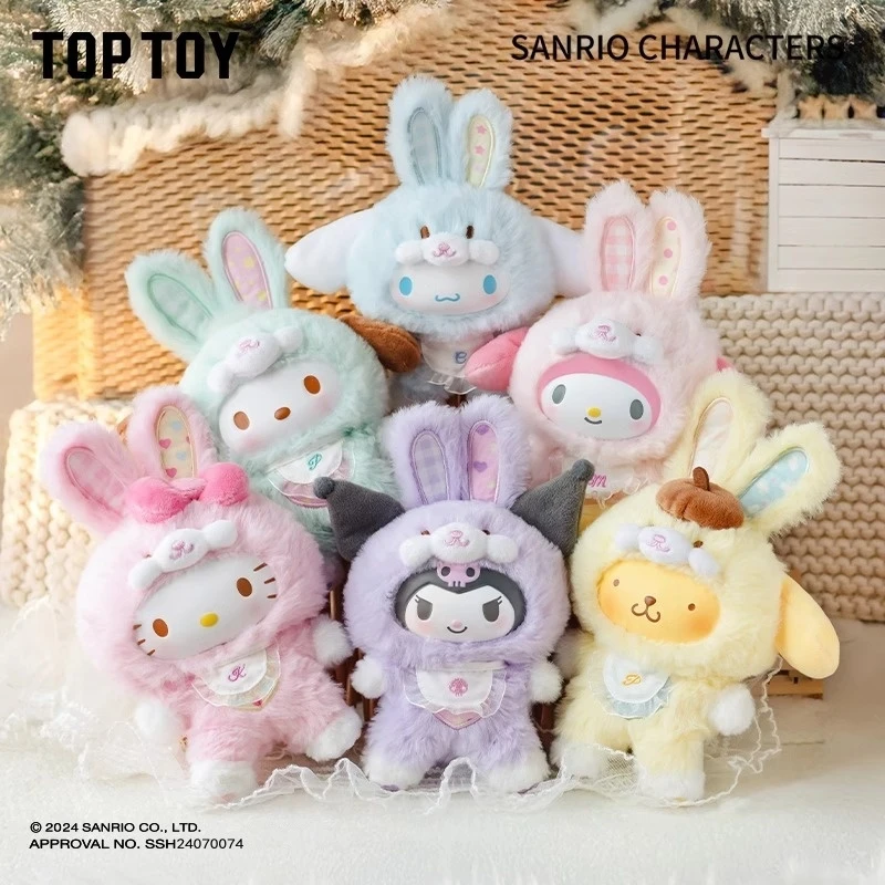 

Новая милая семейная серия Sanrio Elf Bunny Baby, натуральная слепая коробка, игрушка, мультяшная виниловая кукла, подвеска «Hello Kitty», коллекция фигурок, подарок