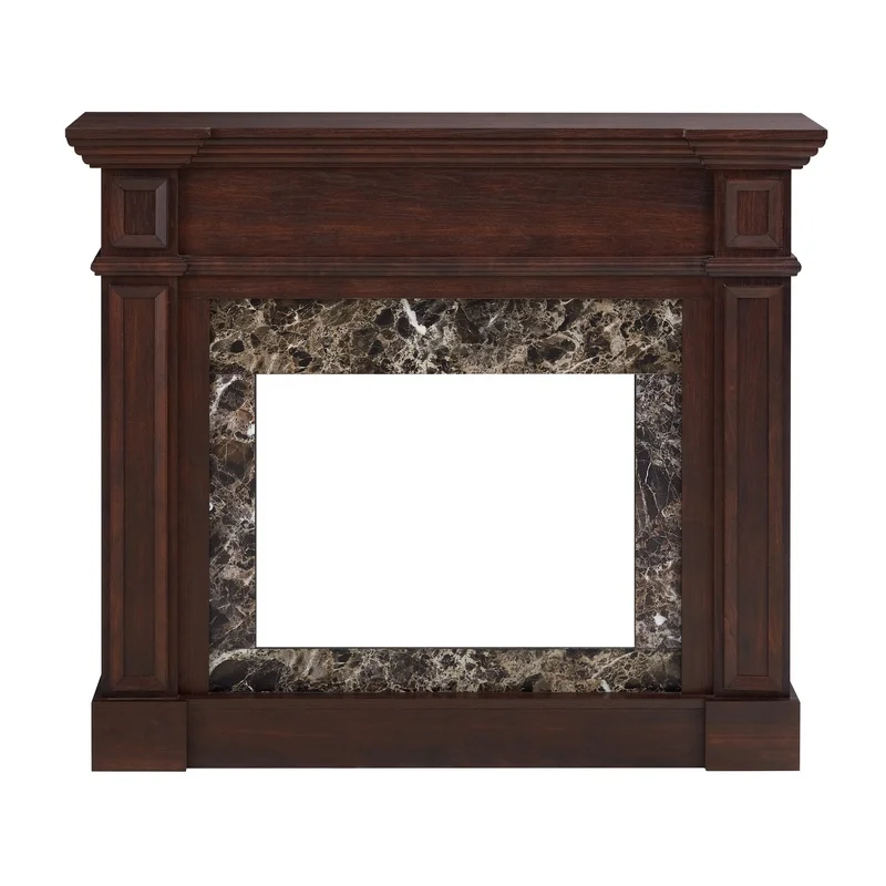 

Cherry Fireplace Mantel Only 45.6"W x 11.8"D x 40"H