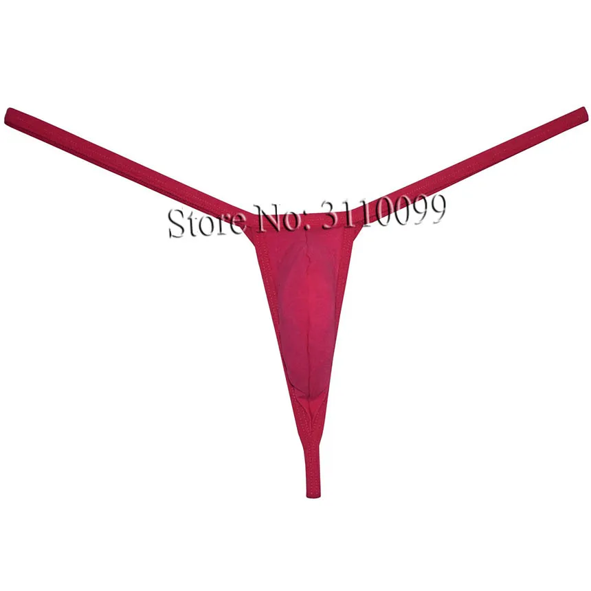 Men\'s Pure color Ventilate Increase Pouch Soft Bikini Thong g-strings tangas jockstrap Underwear