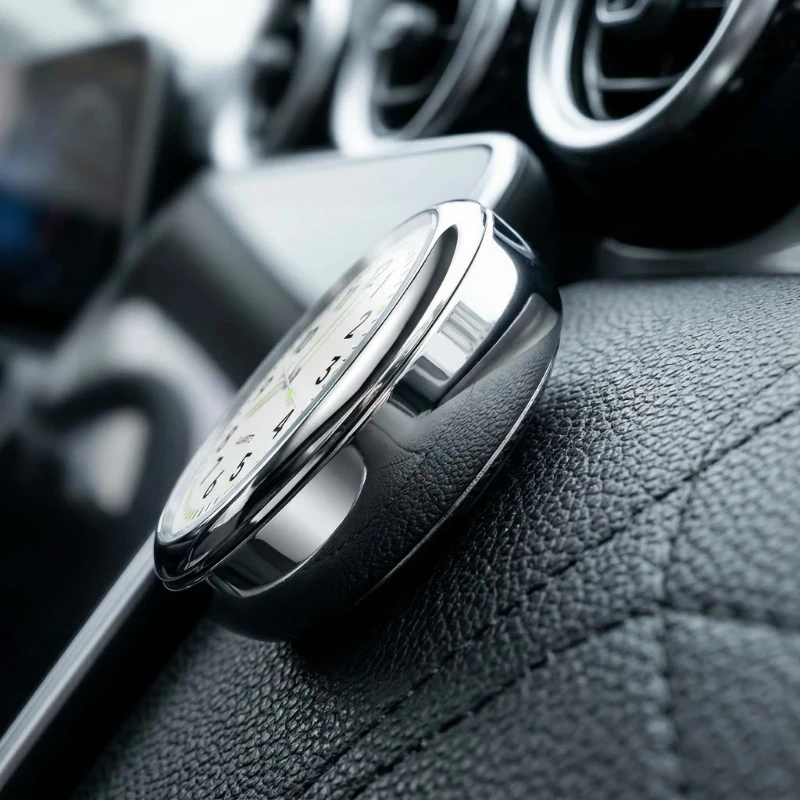 

Luminous Car Clock Ornament Auto Dashboard Clock Automobiles Internal Stick-On Mini Electronic Clock Quartz Watch